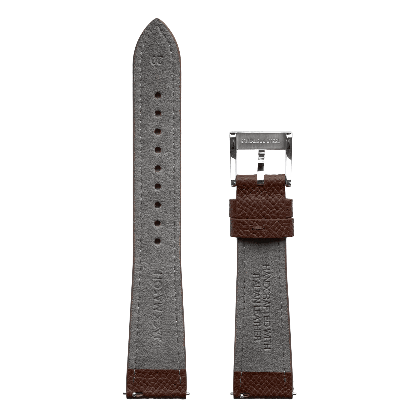 20mm Epsom Dark Brown Strap – Jack Mason