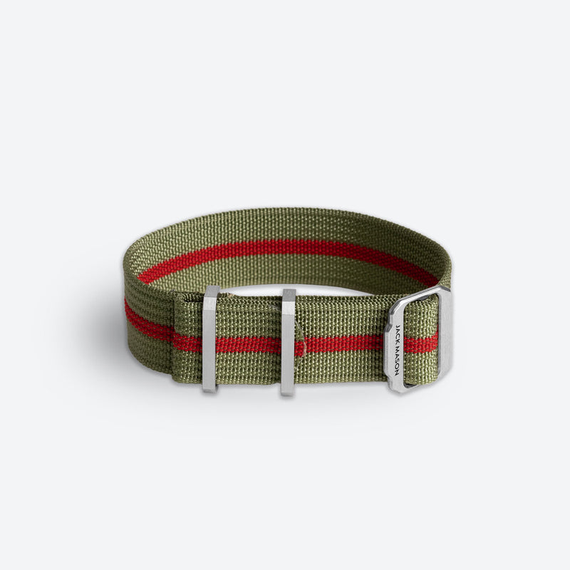 20mm Moss/Red Nylon Field Strap