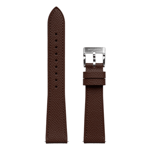 20mm Epsom Dark Brown Strap – Jack Mason