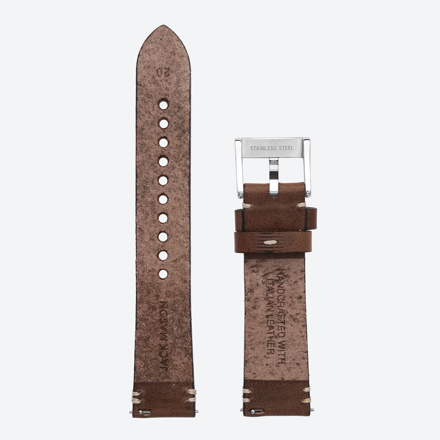 20mm Brown Leather Strap