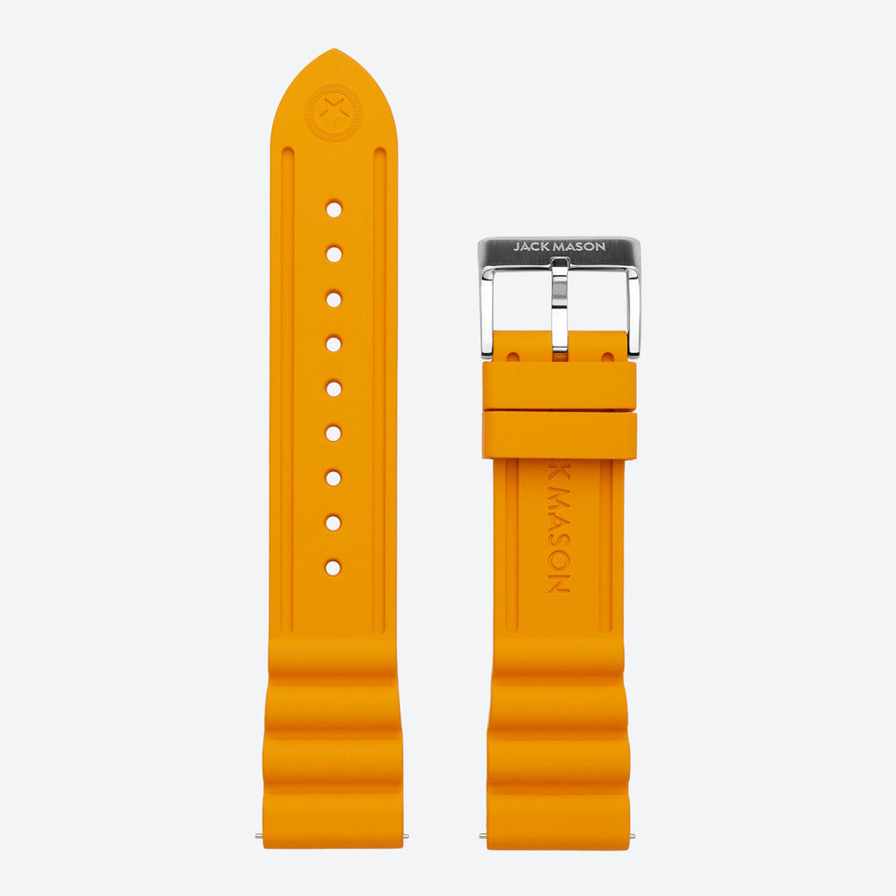 22mm Orange Rubber Strap