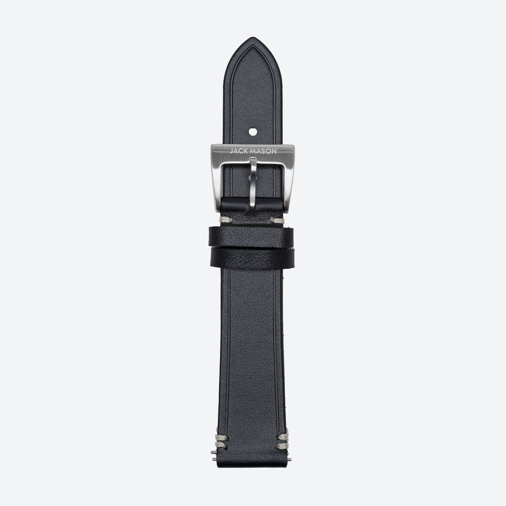 18mm Black Leather Strap